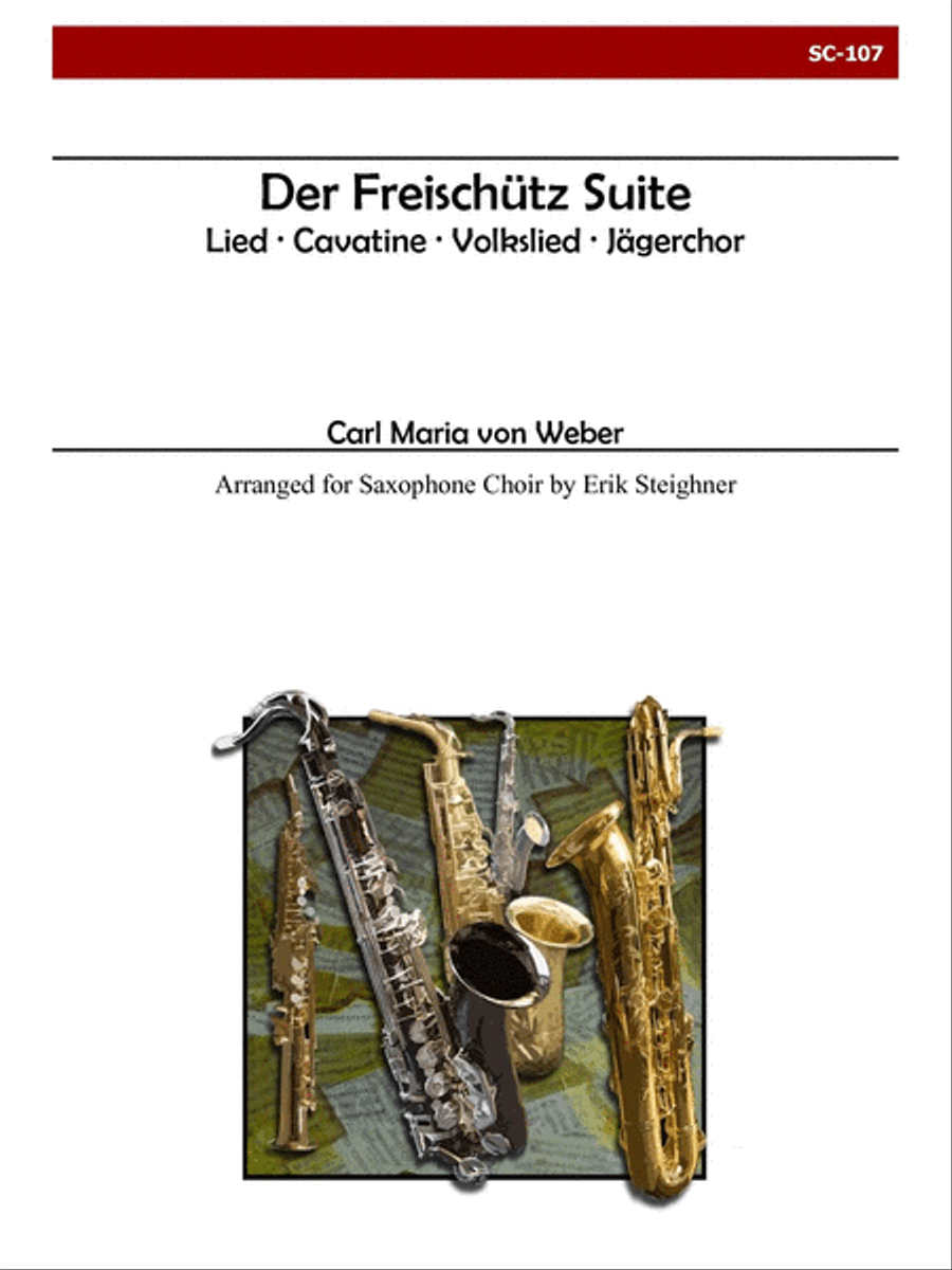 Der Freischutz Suite for Saxophone Choir Saxophone scores gallery preview page 1
