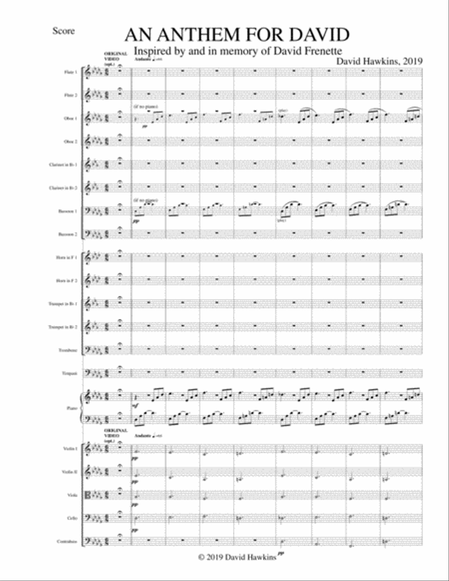An Anthem for David Chamber Orchestra scores gallery preview page 2