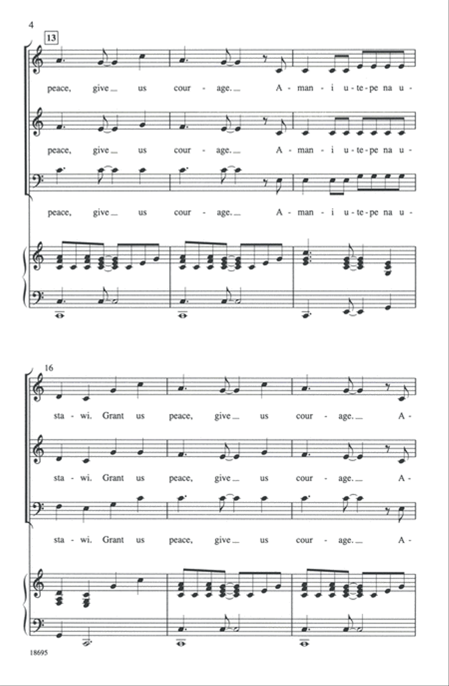 Amani Utupe 3-Part scores gallery preview page 4