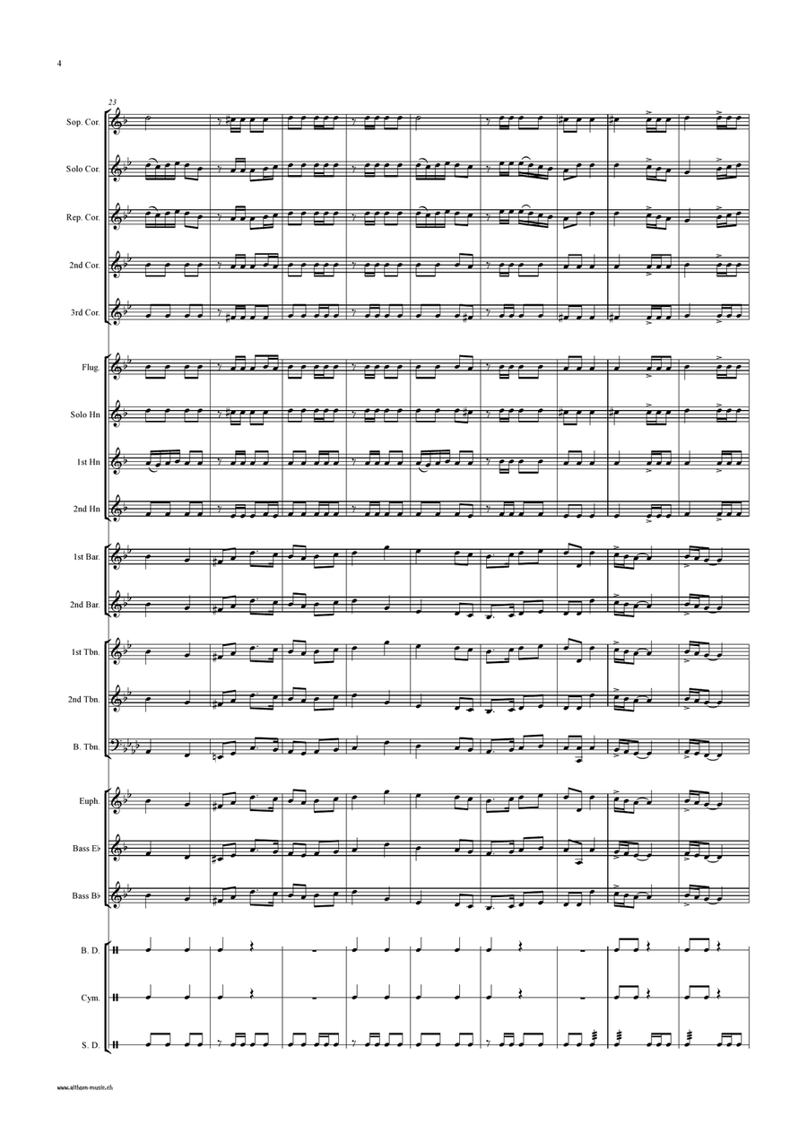 An der Leng - March Brass Band scores gallery preview page 5