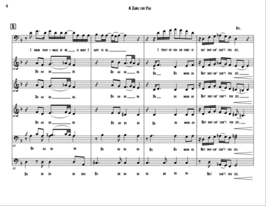 A Song For You 4-Part scores gallery preview page 4