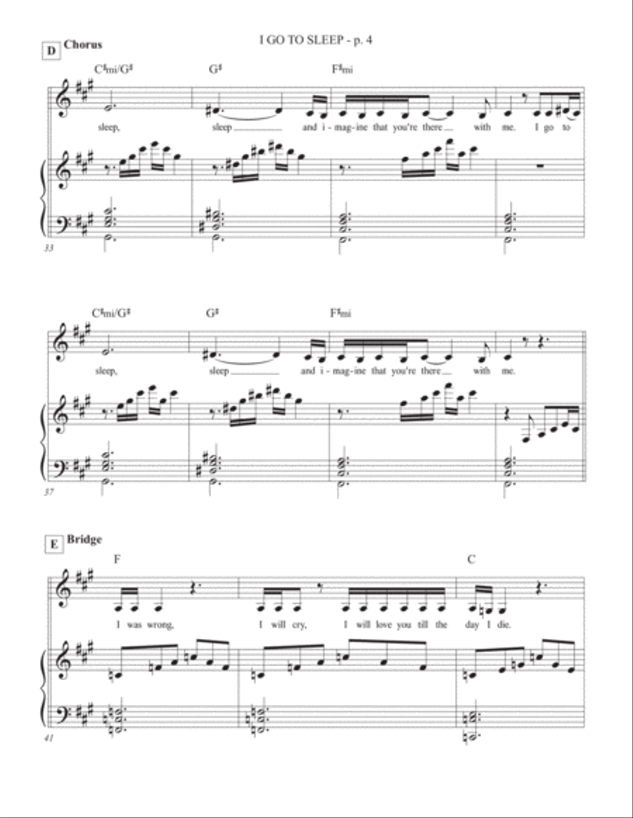 I Go To Sleep Voice scores gallery preview page 4