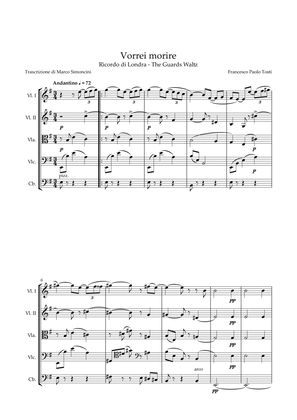 Book cover for Vorrei morire - High Voice and String Quintet - Full Score and Parts Set
