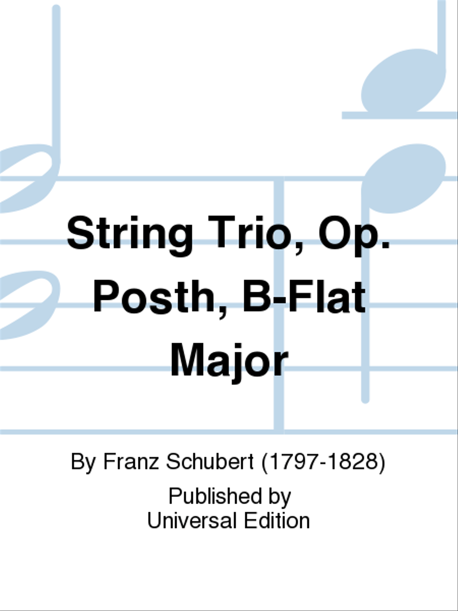 String Trio, Op. Posth, Bflmaj String Trio scores gallery preview page 1