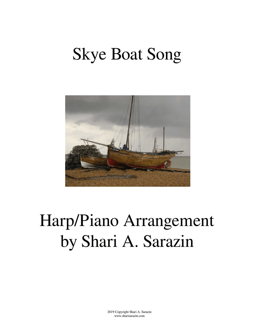 Skye Boat Song Harp scores gallery preview page 1