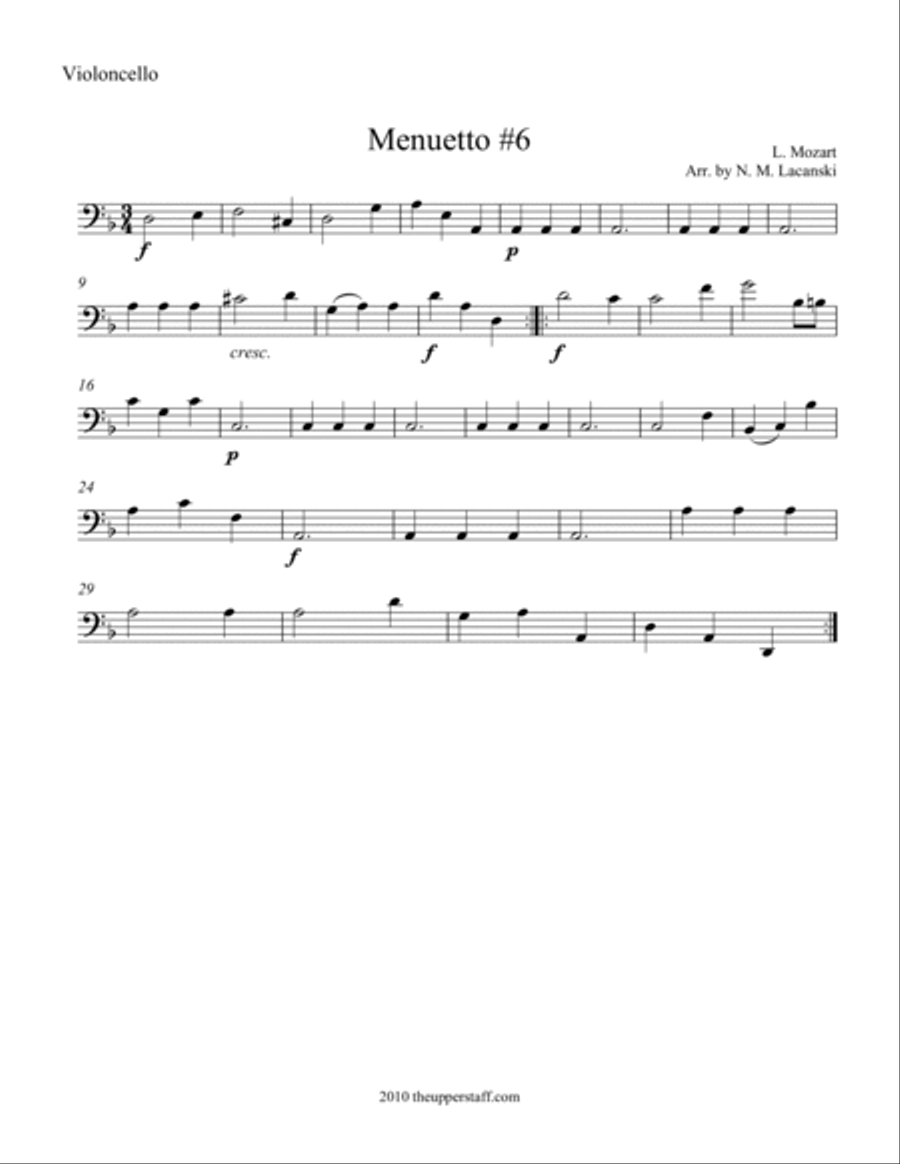 Menuetto #6 String Orchestra scores gallery preview page 2