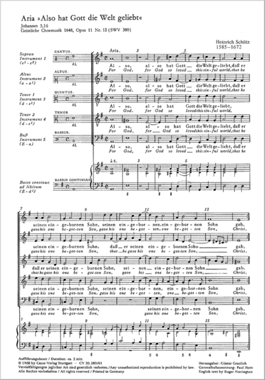So greatly God esteemed the world (Also hat Gott die Welt geliebt) SATTB scores gallery preview page 10