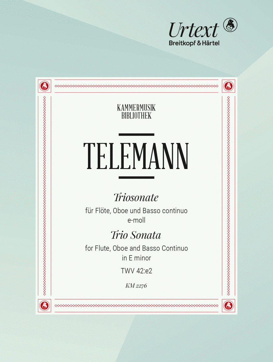 Trio Sonata in E minor TWV 42:e2 Score scores gallery preview page 1