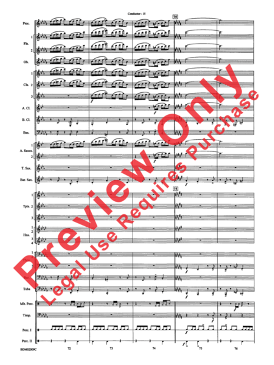 Thine Alabaster Cities Gleam (A Message of Hope for America) Concert Band scores gallery preview page 17
