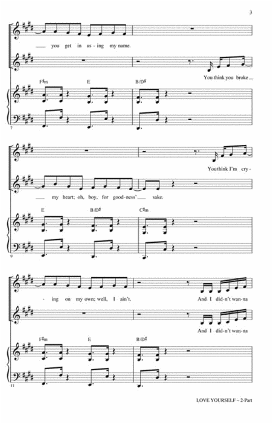 Love Yourself Love Yourself 2-Part scores gallery preview page 3