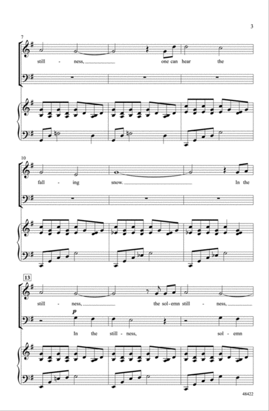 One Can Hear the Falling Snow Choir scores gallery preview page 2