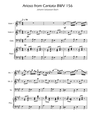 Arioso BWV 156 - String Trio w/Piano
