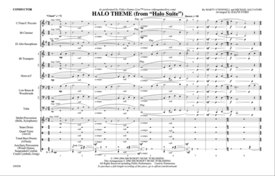 Halo Theme (from Halo Suite) Marching Band scores gallery preview page 10