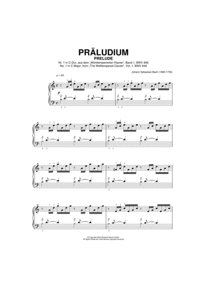 Prelude No.1 in C Major (from The Well-Tempered Clavier, Bk.1)