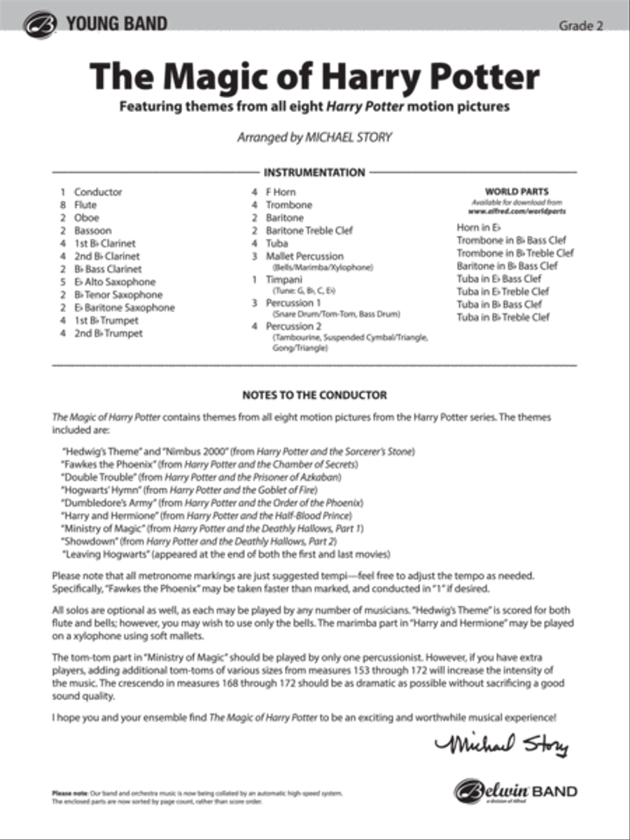 The Magic of Harry Potter: Score Concert Band scores gallery preview page 1