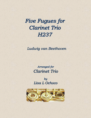 Five Fugues H237 for Clarinet Trio