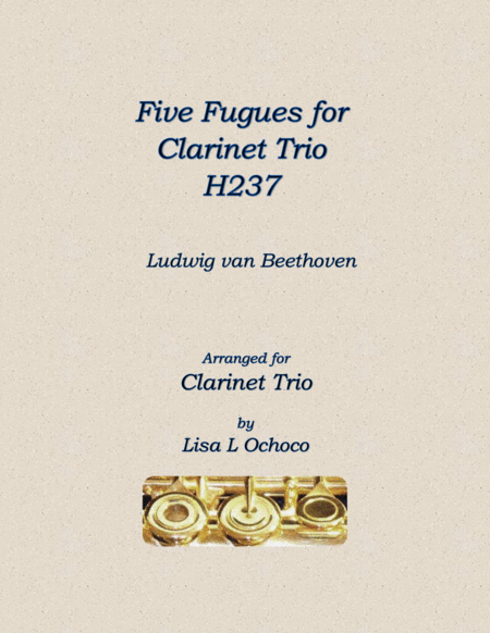 Five Fugues H237 for Clarinet Trio image number null