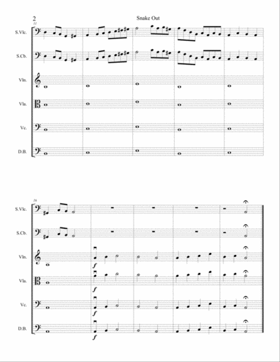 Snake Out Snake Out String Orchestra scores gallery preview page 3