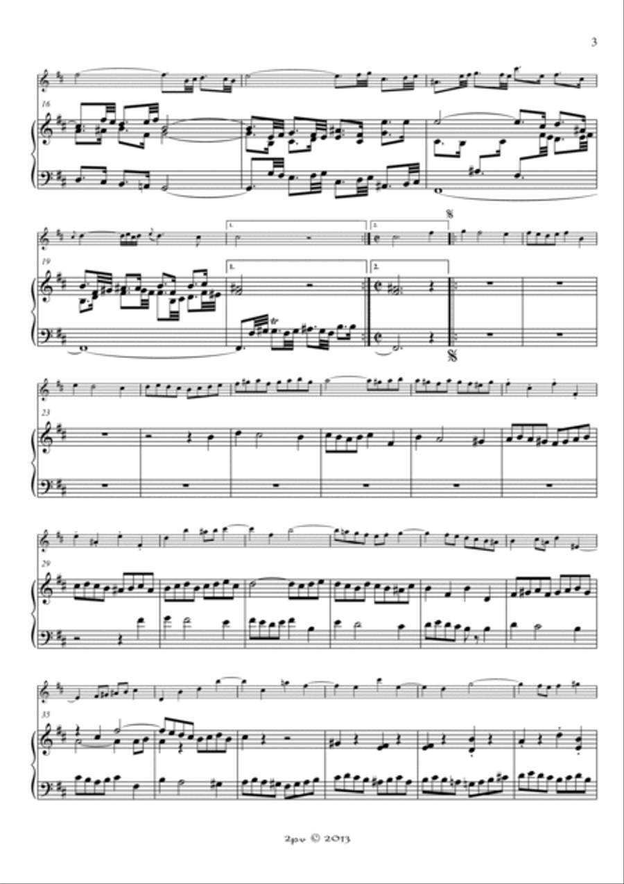 Suite in B minor, for Flute and Piano Flute Solo scores gallery preview page 2