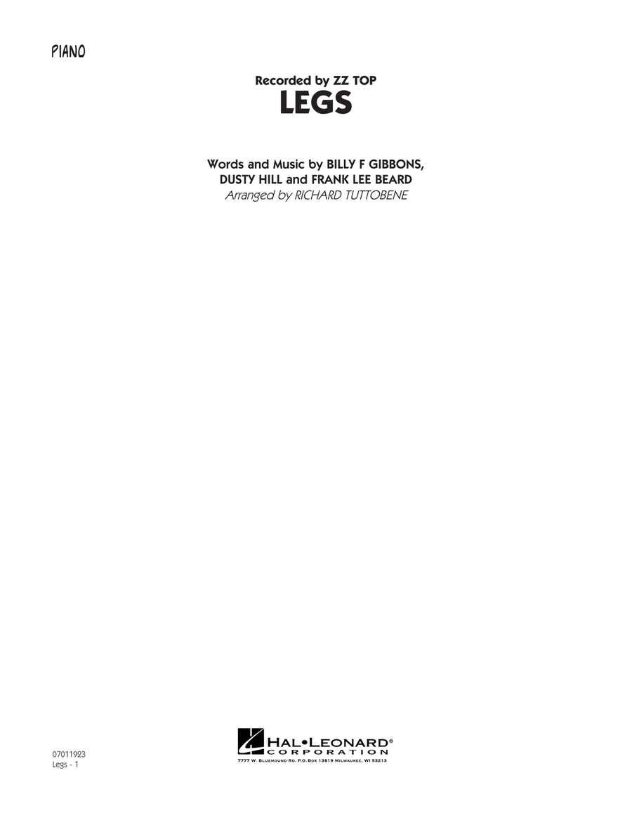 Legs - Piano Jazz Ensemble scores gallery preview page 1
