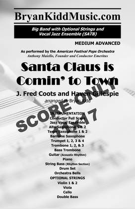 Santa Claus Is Comin' To Town - Score Only