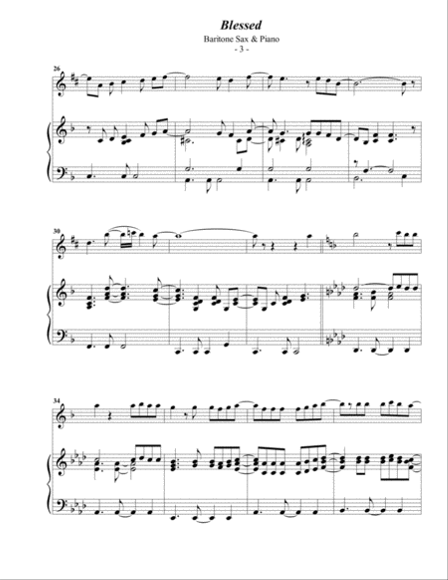 Blessed Baritone Saxophone scores gallery preview page 3