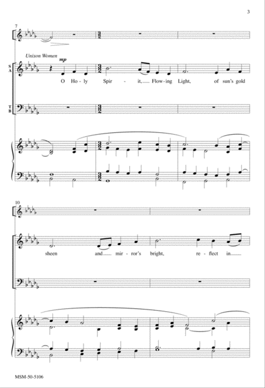 O Holy Spirit, Praise to You 4-Part scores gallery preview page 3