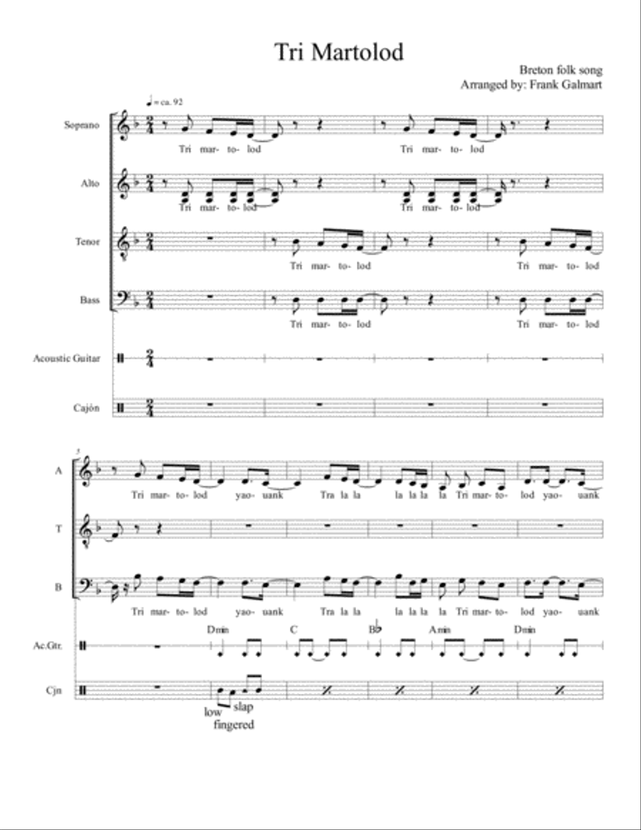 Tri Martolod 4-Part scores gallery preview page 1