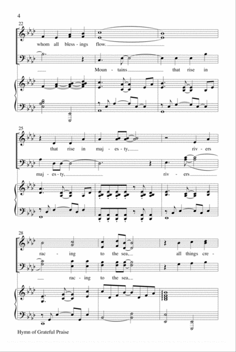 Hymn of Grateful Praise Hymn of Grateful Praise 4-Part scores gallery preview page 4
