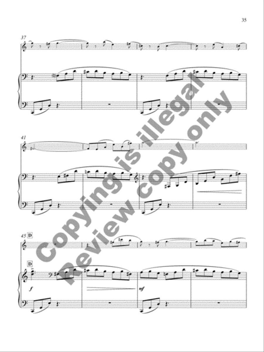 Sonata for Clarinet and Piano Clarinet Solo scores gallery preview page 17