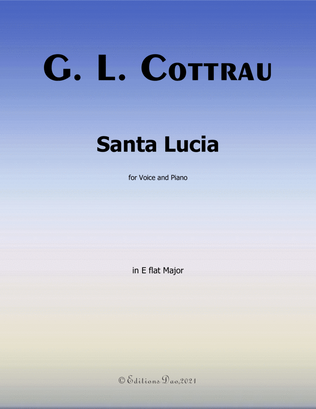 Book cover for Santa Lucia, by G. L. Cottrau, in E flat Major