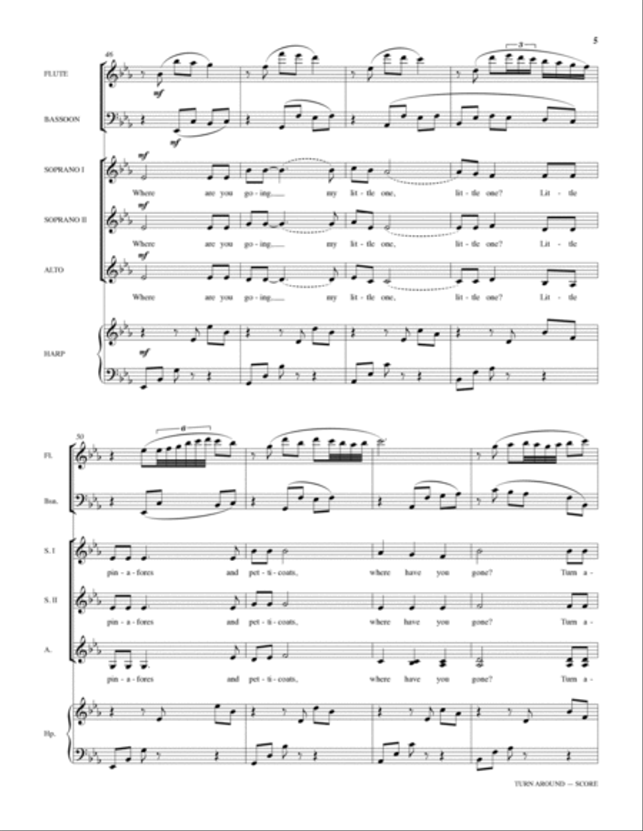 Turn Around (arr. Ronald Staheli) - Score Choir scores gallery preview page 4