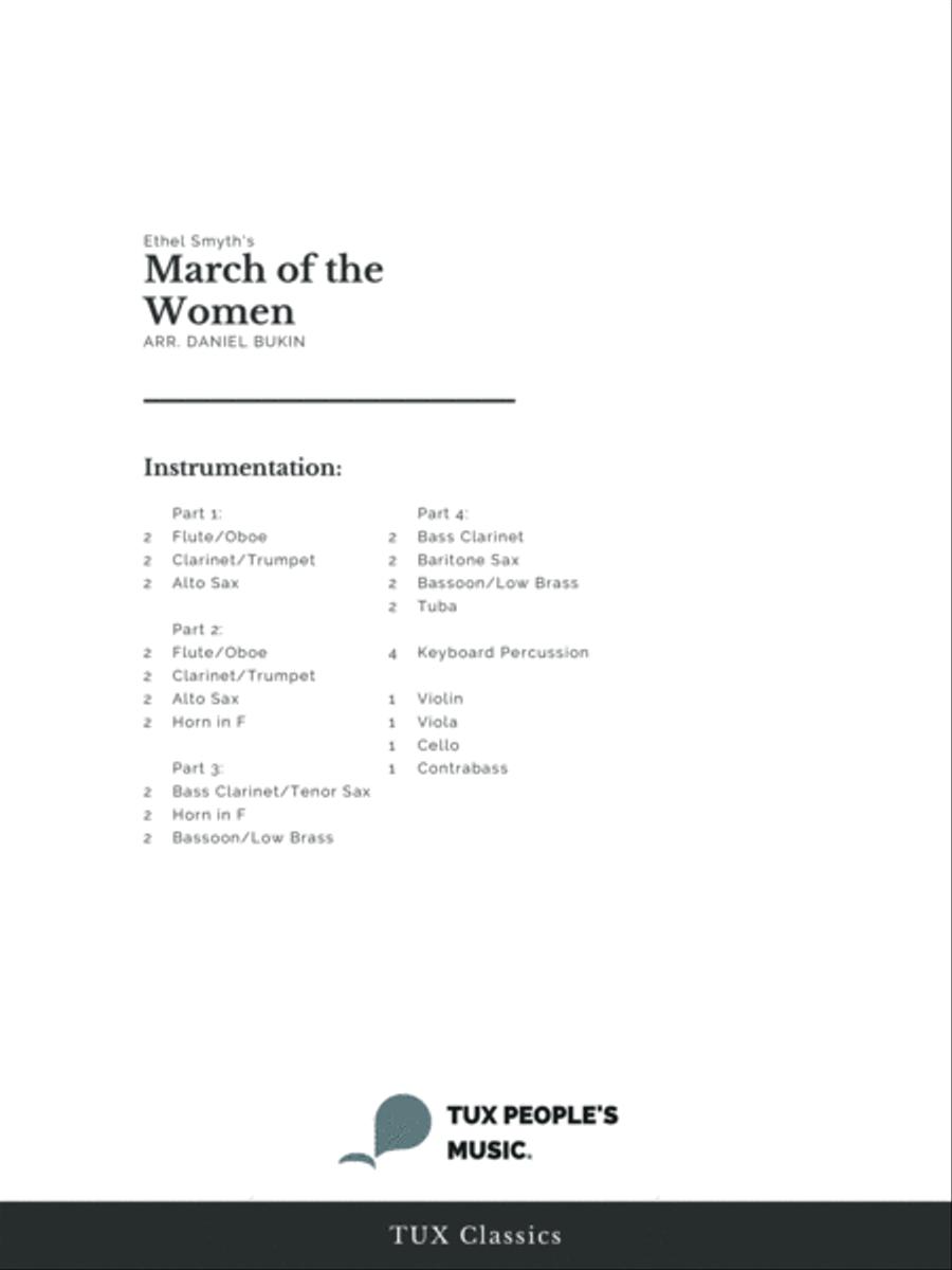 March Of The Women March Of The Women Concert Band scores gallery preview page 2