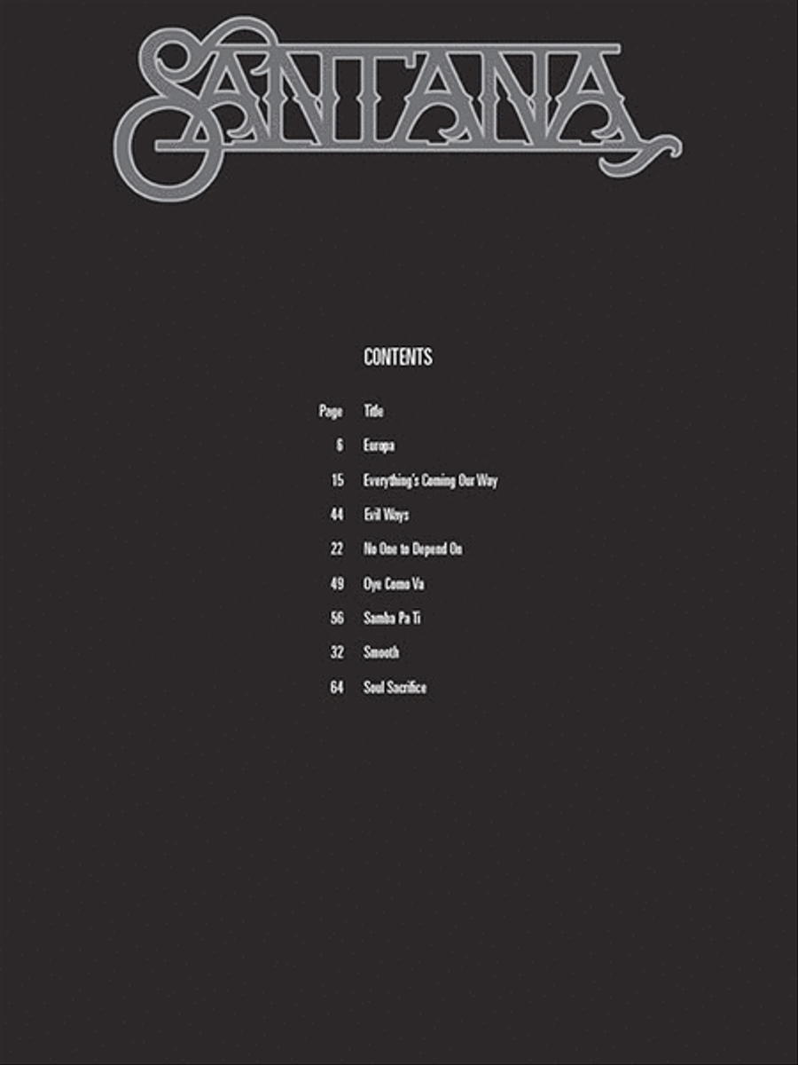 Santana Guitar Tablature scores gallery preview page 2