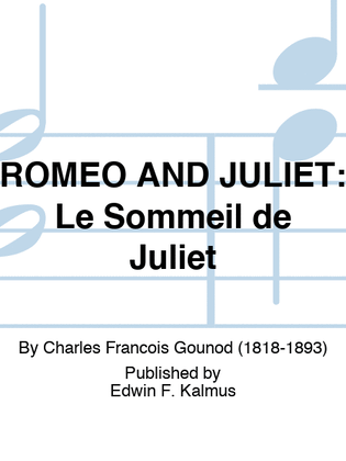 Book cover for ROMEO AND JULIET: Le Sommeil de Juliet