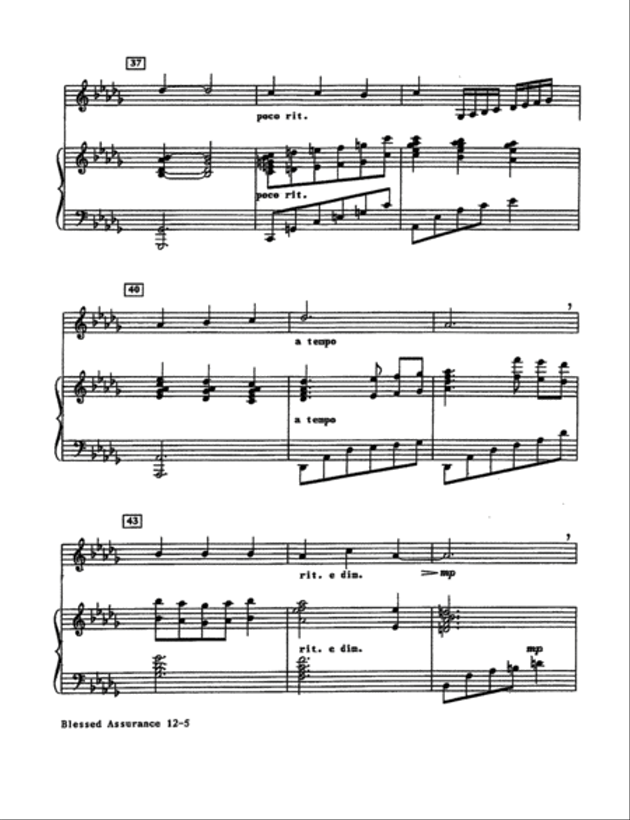 Blessed Assurance - Piano and Trumpet Trumpet Solo scores gallery preview page 5