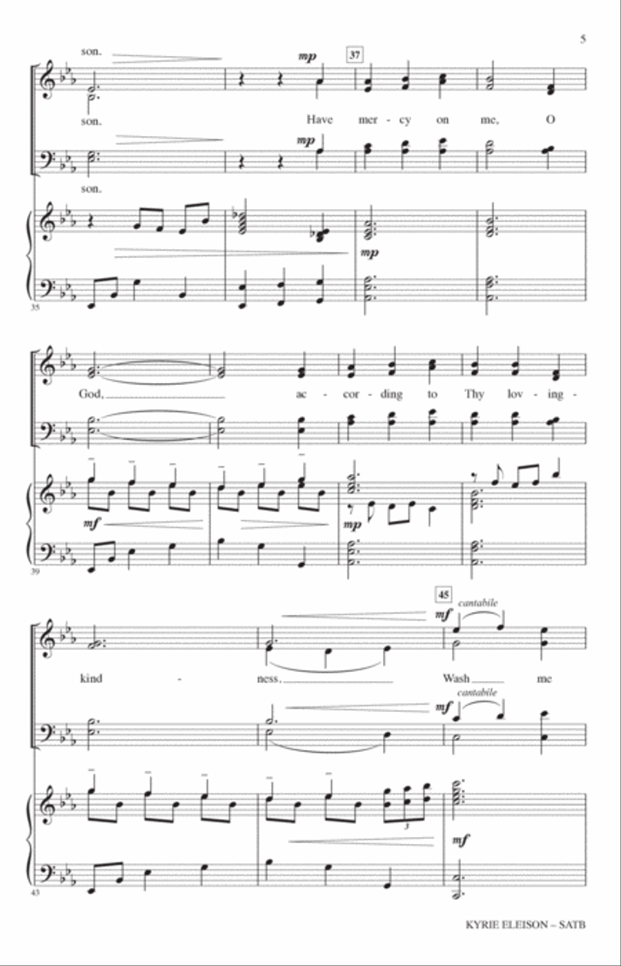 Kyrie Eleison (A Lenten Prayer) 4-Part scores gallery preview page 4