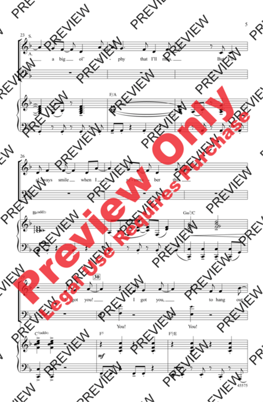 I Got You I Got You 3-Part scores gallery preview page 5