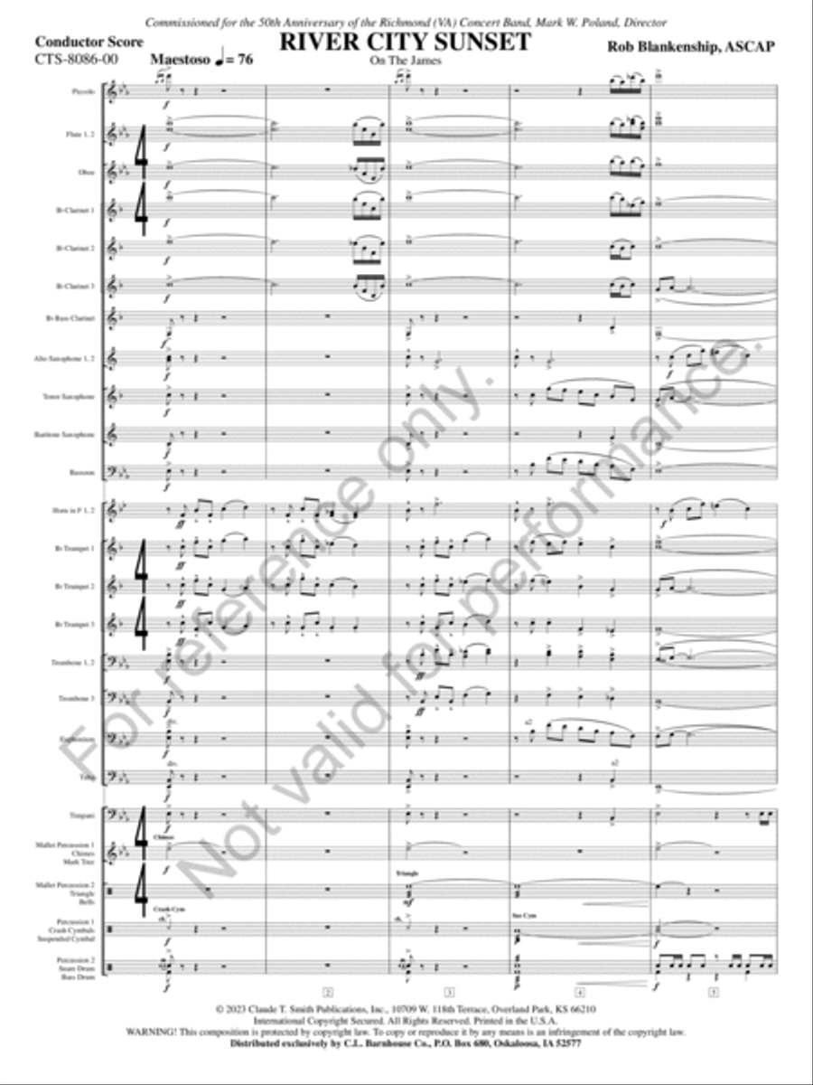 River City Sunset River City Sunset Concert Band scores gallery preview page 4