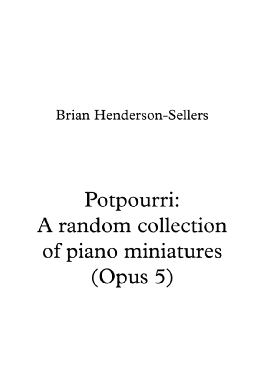 Potpourri: a random selection of piano miniatures Piano Solo scores gallery preview page 1