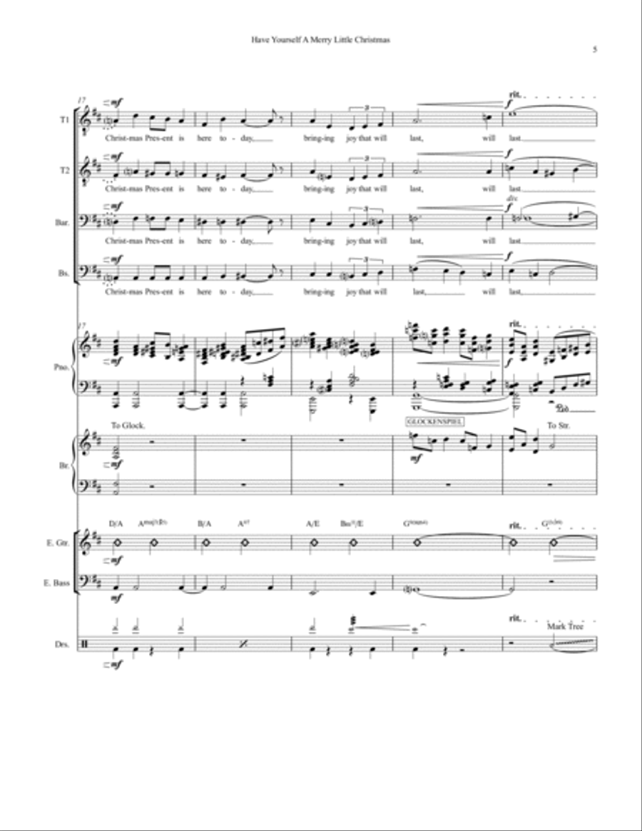 Have Yourself A Merry Little Christmas Small Ensemble scores gallery preview page 5