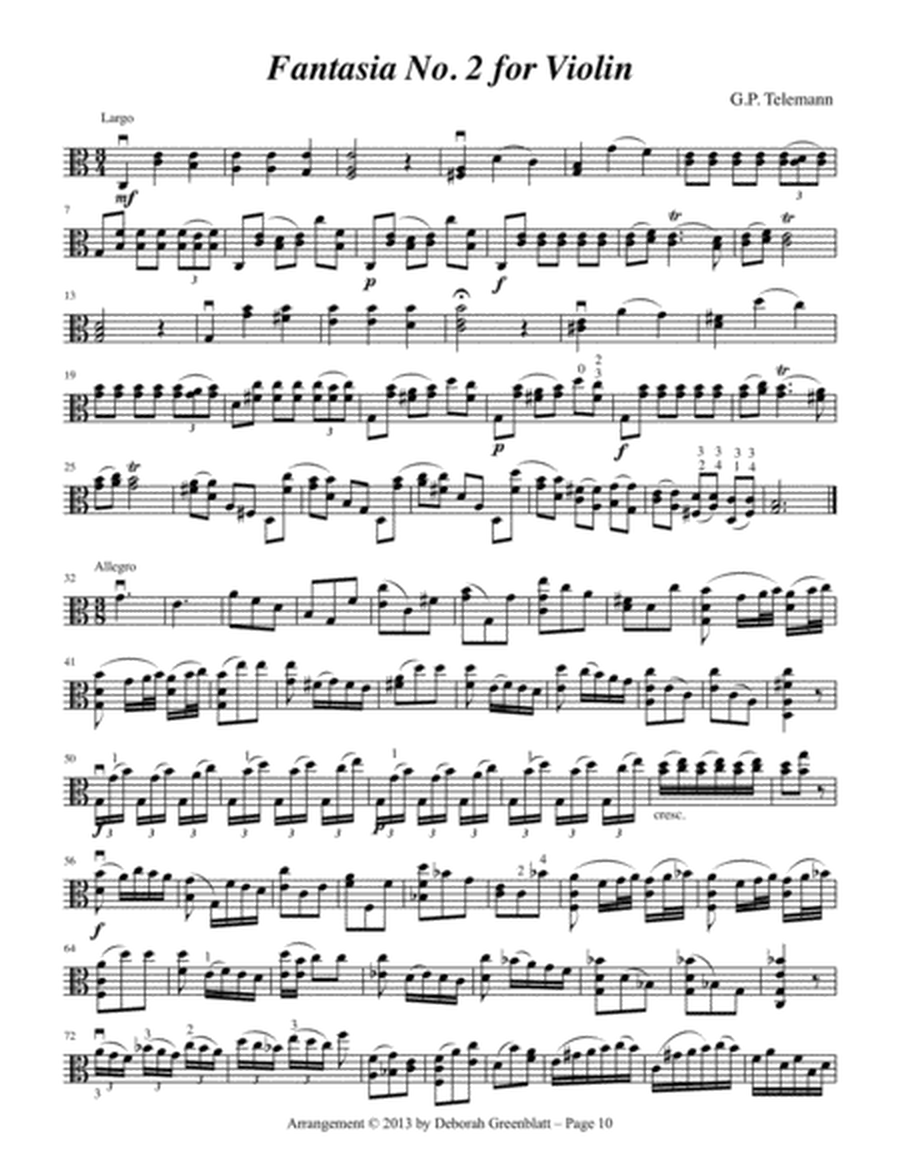 Telemann's Fantasias for Solo Viola