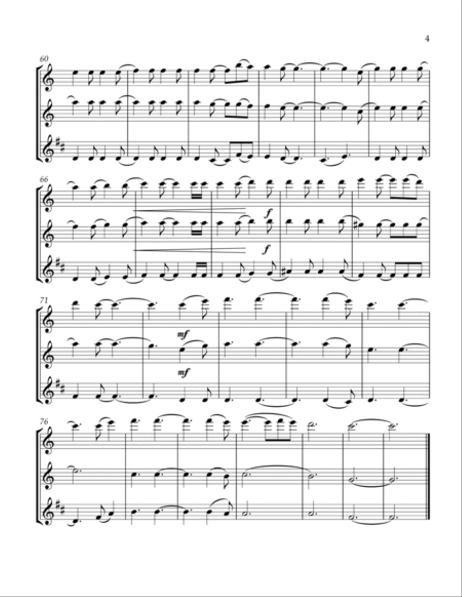 Hallelujah Woodwind Trio scores gallery preview page 5