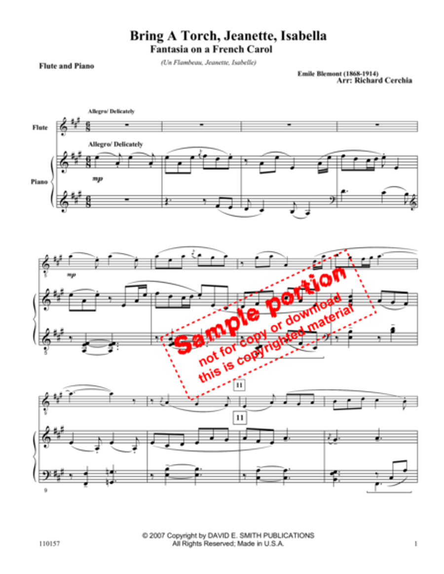 Bring A Torch, Jeanette, Isabella Flute Solo scores gallery preview page 2