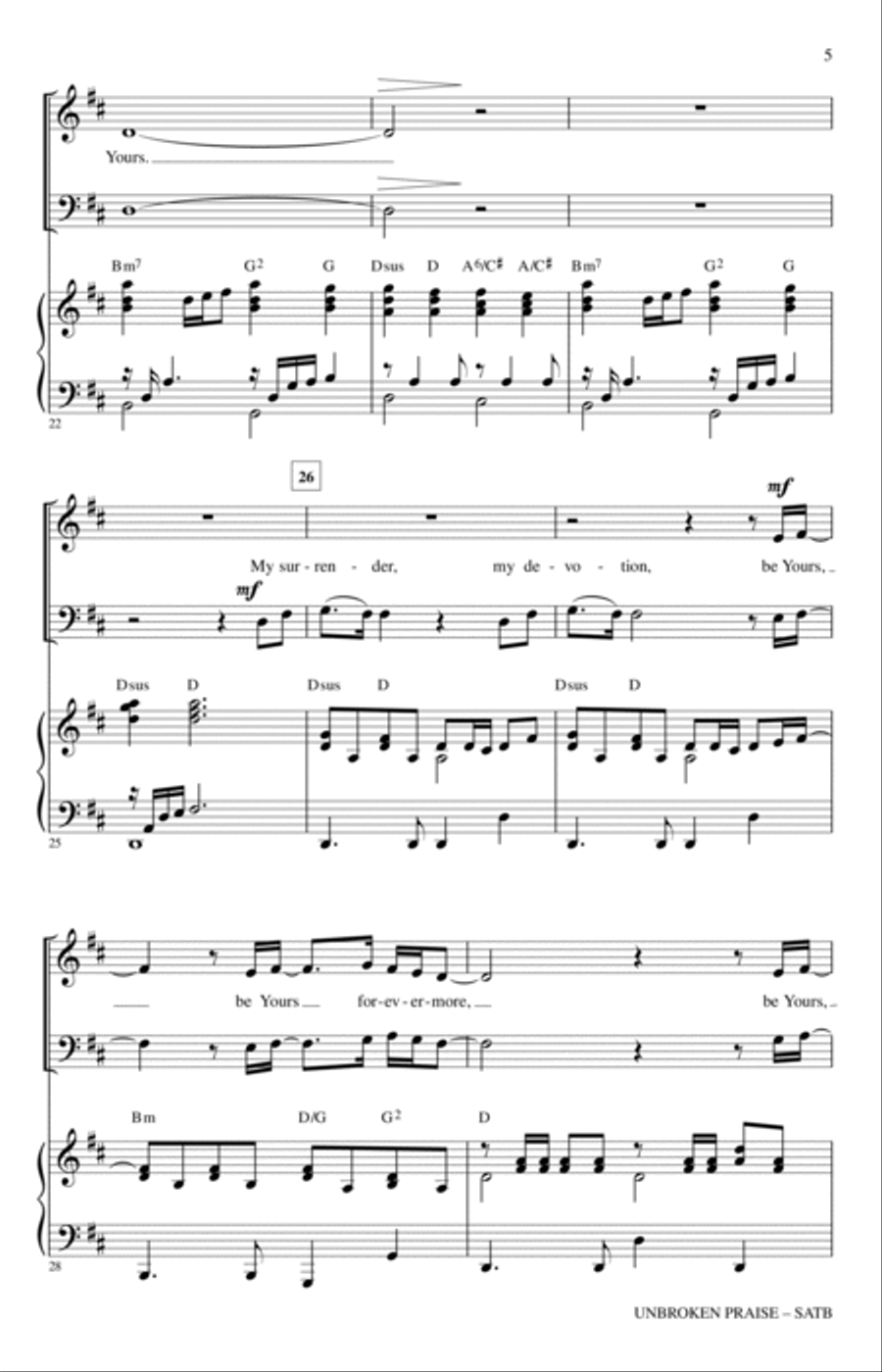 Unbroken Praise 4-Part scores gallery preview page 4
