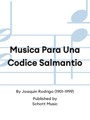 Musica Para Una Codice Salmantio