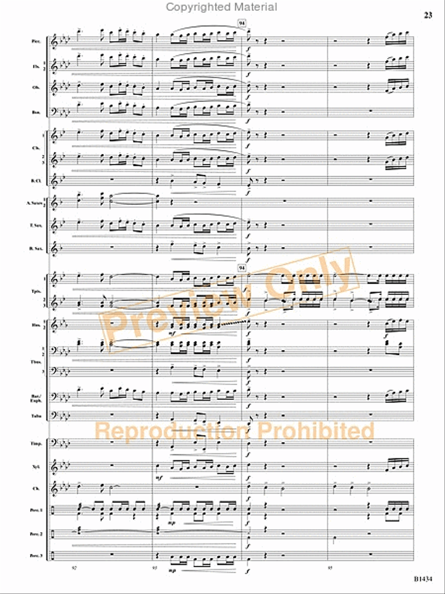 A Frontier Fought and a City Found Concert Band scores gallery preview page 21