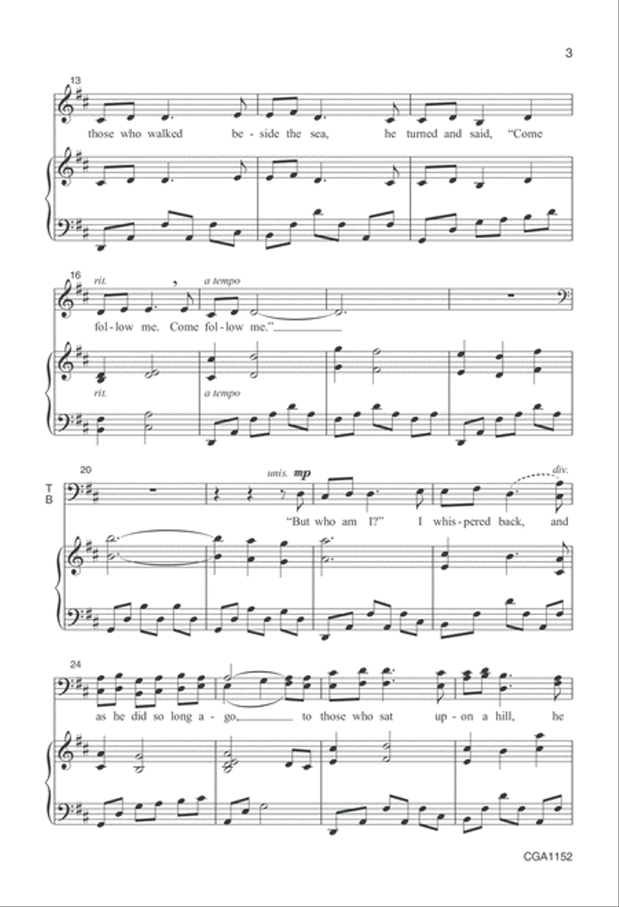 I Heard Him Once 4-Part scores gallery preview page 3