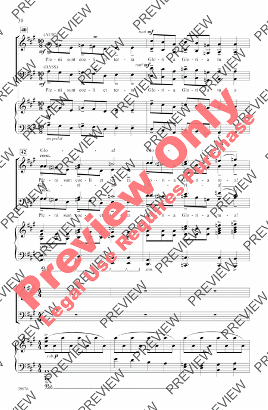 Missa Festiva Missa Festiva 4-Part scores gallery preview page 33