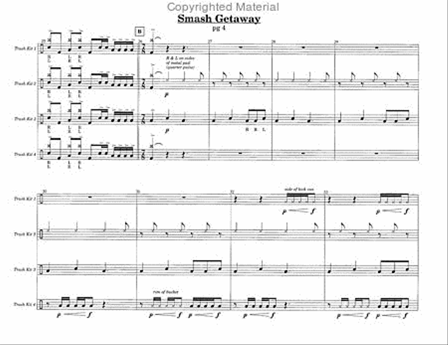 Smash Getaway Smash Getaway Percussion Ensemble scores gallery preview page 5